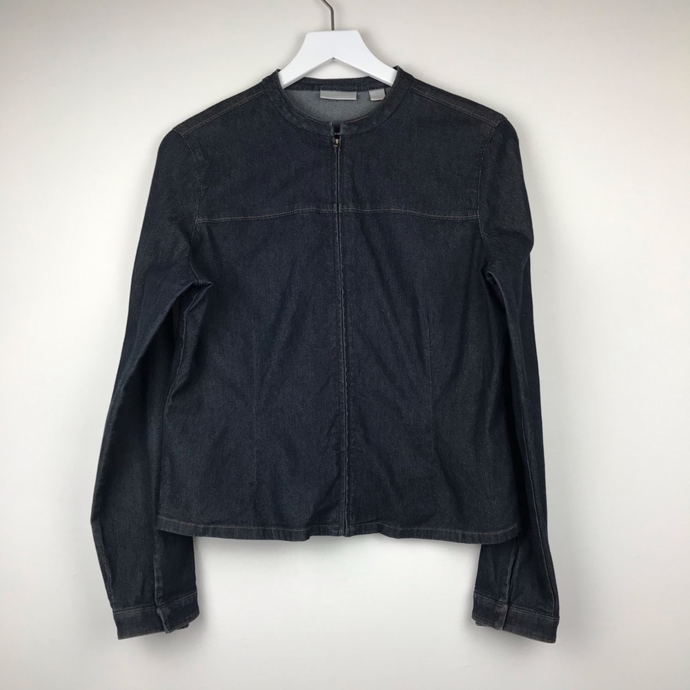 Nordstrom Halogen Thin Jean Full Zipper Jacket